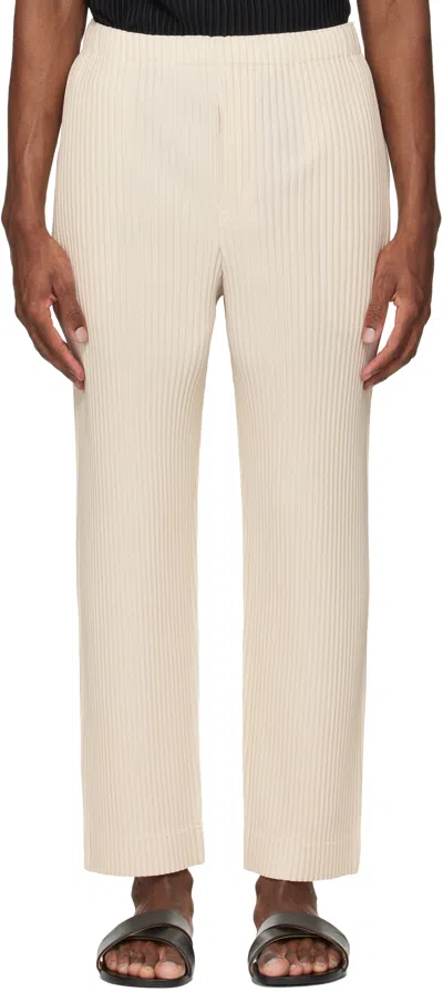 Issey Miyake Beige Monthly Colors March Trousers In White