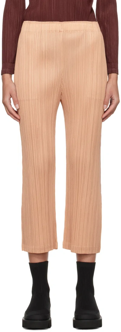 Issey Miyake Beige Monthly Colors October Trousers In 41 Beige