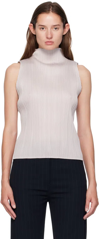 Issey Miyake Beige New Colorful Basics 4 Top In Animal Print