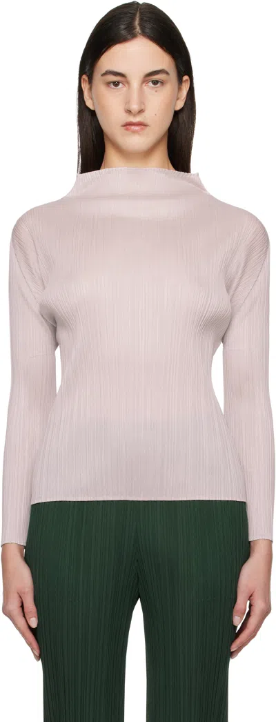 Issey Miyake Beige New Colorful Basics 4 Top In 42 Greige