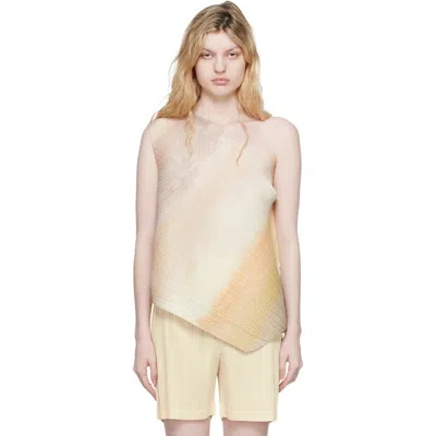 Issey Miyake Beige Sea Bubble Top In Multi