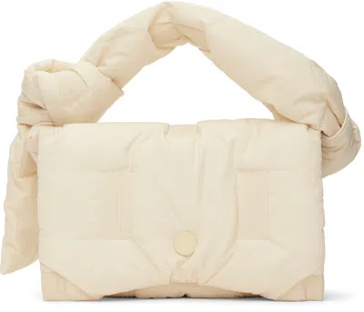Issey Miyake Beige Square Cushion Bag In Pattern