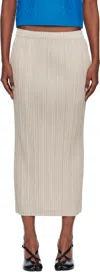 Issey Miyake Beige Thicker 1 Maxi Skirt In Neutral