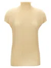 Issey Miyake Wooly Pleats-56 T-shirt Beige In Yellow