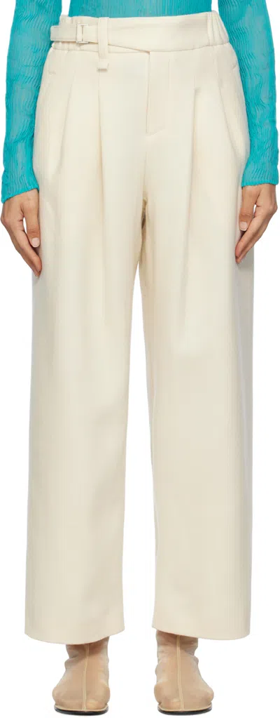 Issey Miyake Off-white Entwine Trousers In 06 Moon White