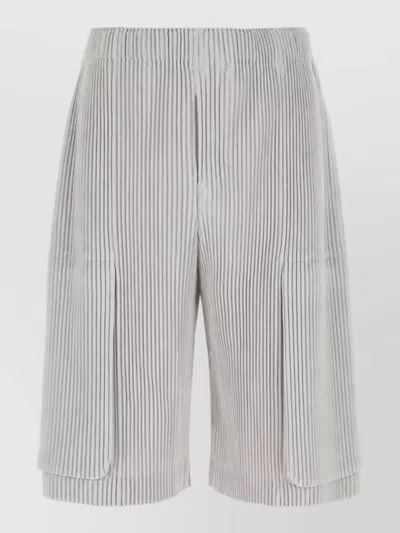 Issey Miyake Bermuda Cargo Shorts In Multi