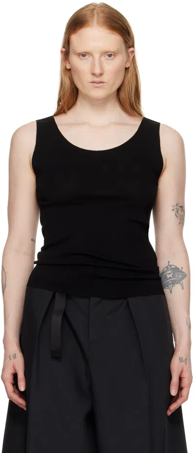 Issey Miyake Black A-poc Tank Top In 15 Black