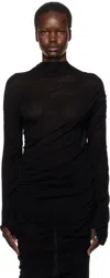 Issey Miyake Black Ambiguous Wool Sweater In 15 Black
