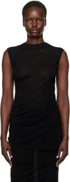 Issey Miyake Black Ambiguous Wool Top In 15 Black