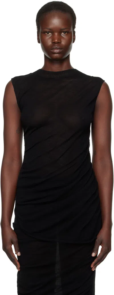 Issey Miyake Black Ambiguous Wool Top