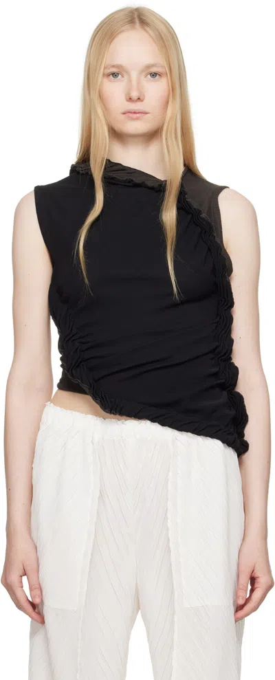 Issey Miyake Black & Gray Beanstalk Tank Top