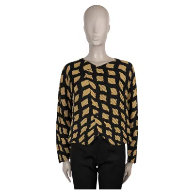 Pre-owned Issey Miyake Black & Olive Polyester Reiteration Short Jacket 2 M