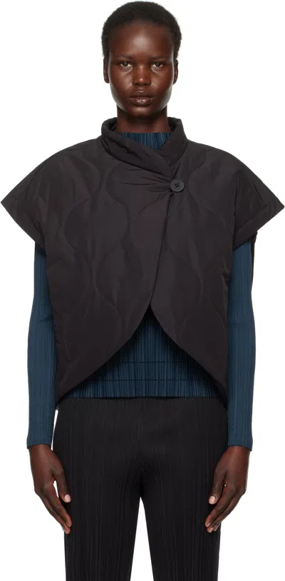 Issey Miyake Black Asteroid Vest In 15 Black