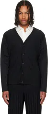 Issey Miyake Long-sleeved Cardigan In Black
