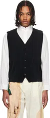 Issey Miyake Black Basics July Waistcoat In Black