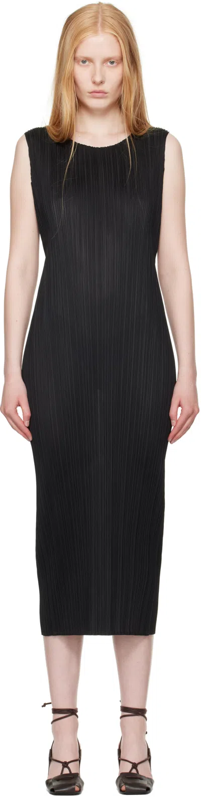 Issey Miyake Black Basics Maxi Dress