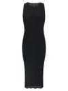 Issey Miyake Black Basics Midi Dress In Black