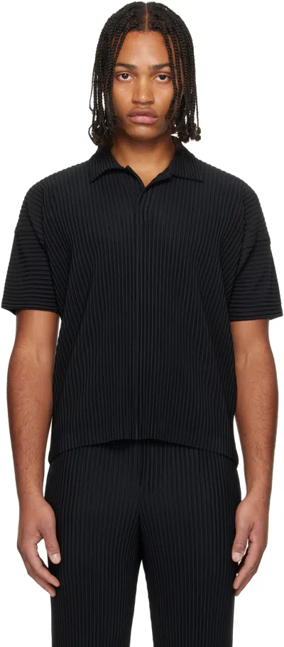 ISSEY MIYAKE BLACK BASICS POLO