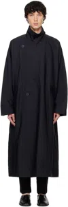 Issey Miyake Blank Trench Coat In 15-black