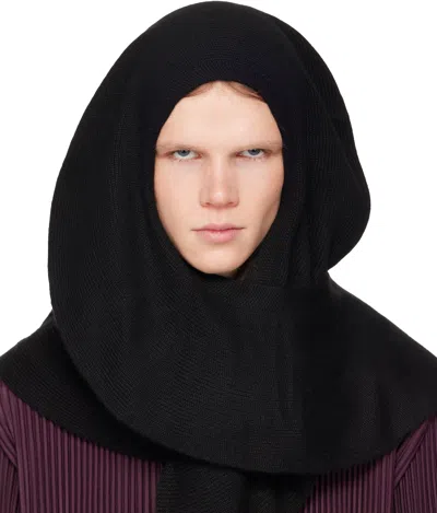 Issey Miyake Black Cashmere Winter Gear Scarf