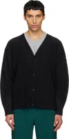 Issey Miyake Basics Buttoned Pleated T-shirt In Black