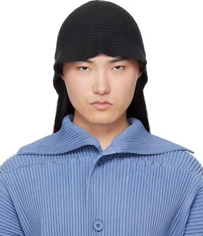 Issey Miyake Black Crochet Hat