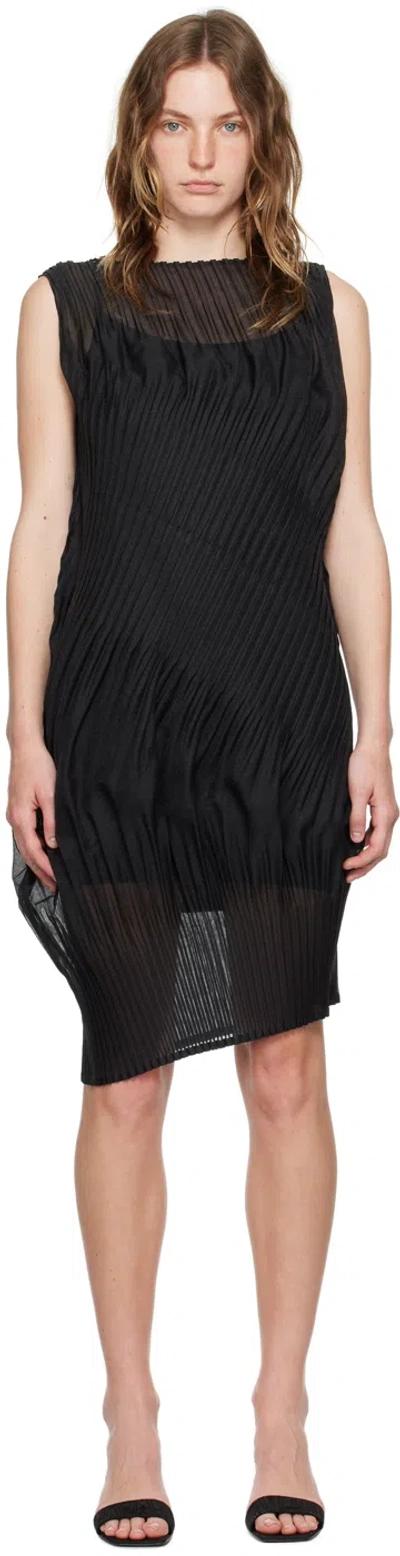 Issey Miyake Black Cumulus Mini Dress In 15-black
