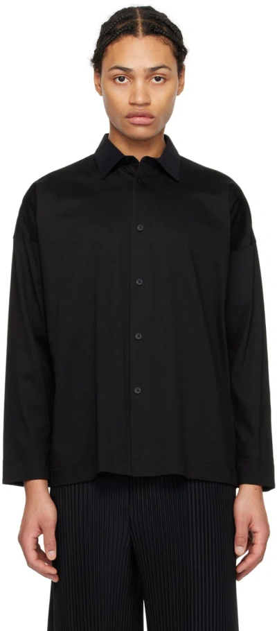 Issey Miyake Black Dolman Sleeve Shirt In 15-black