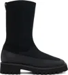 Issey Miyake Black Easy Knit Boots In 15 Black