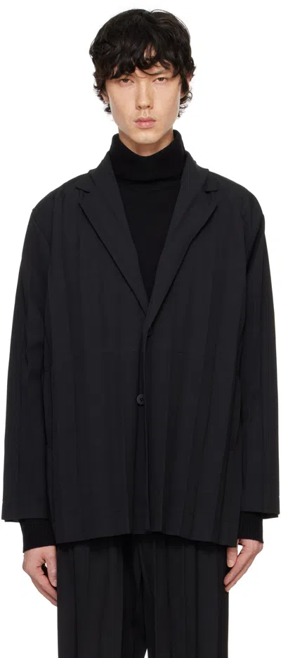 Issey Miyake Black Edge Ensemble Blazer In 15-black