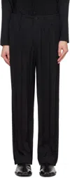 Issey Miyake Black Edge Ensemble Trousers In 15-black