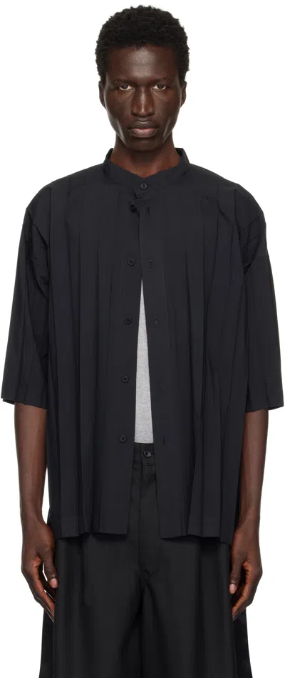 Issey Miyake Black Edge Shirt In 15-black