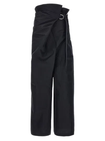ISSEY MIYAKE BLACK ENFOLD TROUSERS