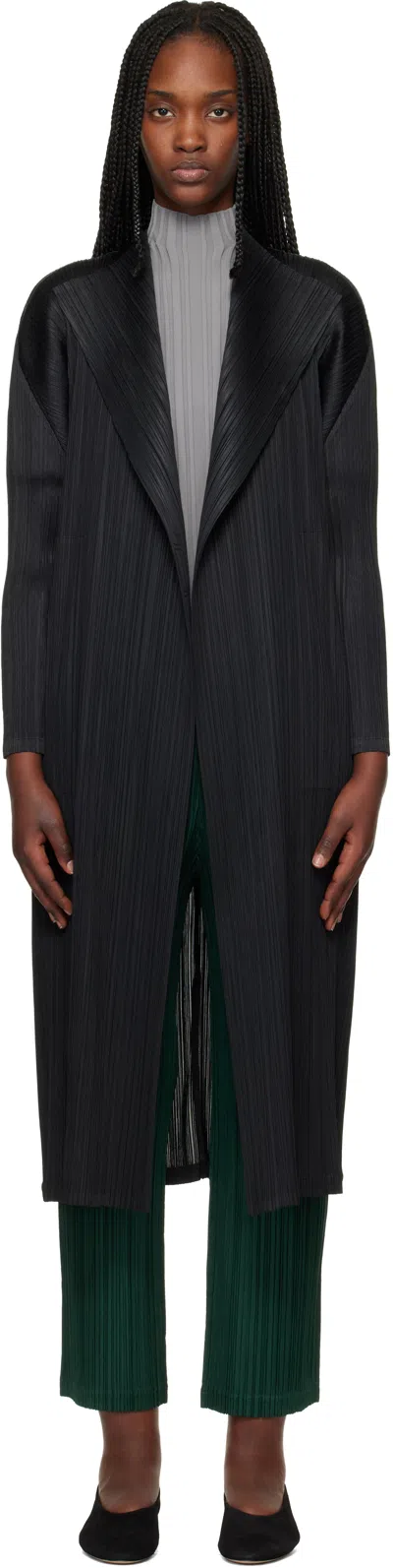 Issey Miyake Black Facade Coat