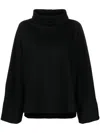 Issey Miyake Black Flared Sleeve High Neck Sweater In Black