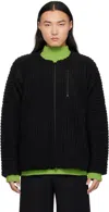Issey Miyake Black Fleece Pleats Jacket In 15-black