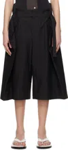 Issey Miyake Fold To Form Shorts In 15 Black