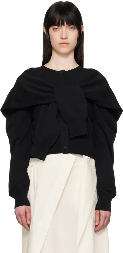 Issey Miyake Black Four-sleeved Cardigan In 15 Black