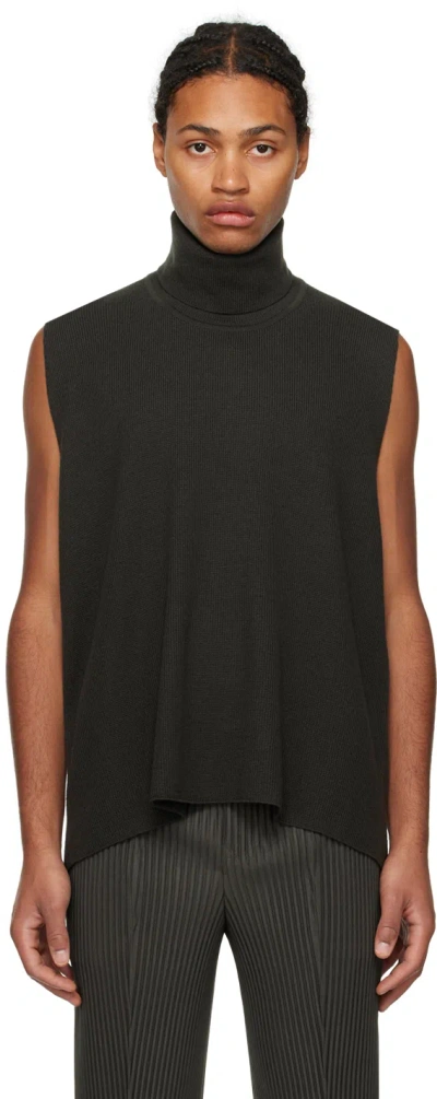 Issey Miyake Black Framework Vest In 15-black