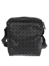 Issey Miyake Black Geometric-pattern Crossbody Bag In Black