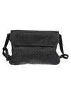 Issey Miyake Black Geometric-pattern Crossbody Bag In Black