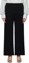 Issey Miyake Black Hatching Bottoms Trousers