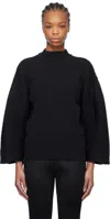 Issey Miyake Turtleneck Long Sleeve Sweater In 15 Black