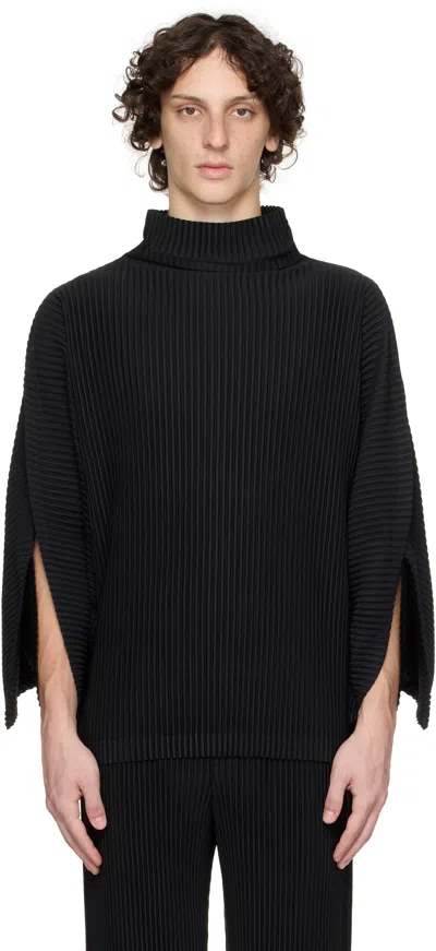 Issey Miyake Black Kinetic Sculpture Turtleneck