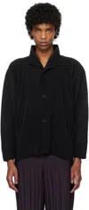 ISSEY MIYAKE BLACK KITE BLOUSON JACKET