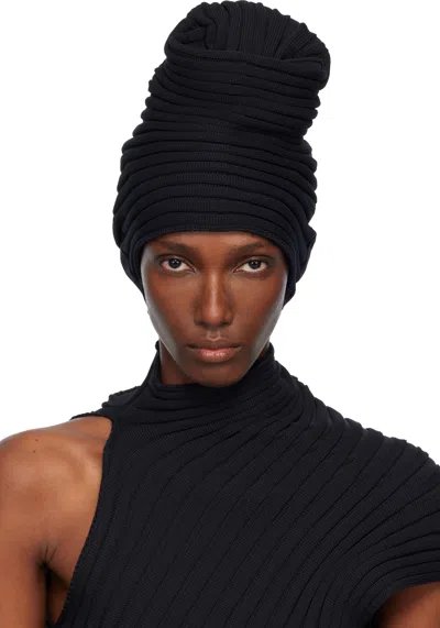 Issey Miyake Black Knit 'as It Is' Beanie