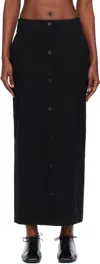 Issey Miyake Black 'like Torso Like Shirt' Maxi Skirt In Black