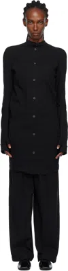 Issey Miyake Black 'like Torso Like Shirt' Minidress In Multi