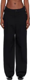 Issey Miyake Black 'like Torso Like Shirt' Trousers In Black
