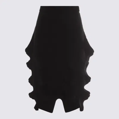 Issey Miyake Black Midi Skirt
